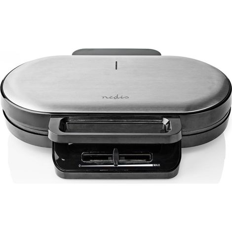 Gaufrier double Nedis KAWP110FBK 2x 14 cm 1200 W Noir (1/5)