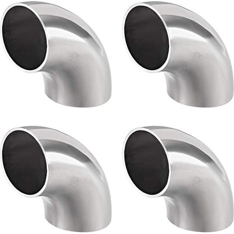 Rohrverschraubung aus Edelstahl 304, langer Radius, 90°-Schweißbogen, 38 mm Außendurchmesser, 1-1/2" - 4 Stück (1/5)