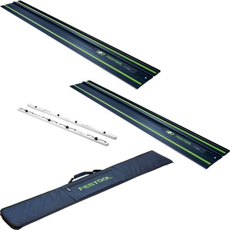 Festool 2x FS 1400/2 BL guida 1400 mm blu ( 2x 578246 ) 100Y Anniversary Edition + connettore FSV/2 + borsa FS-BAG