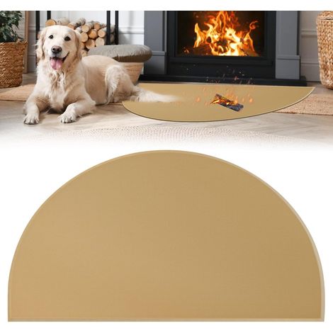 Fire Retardant Mat 100x60cm Fireproof Mat for Semicircular Hob Fire Retardant Fireplace Mats Protect Radio Floors (1/5)