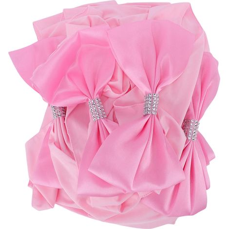 25 rubans chaises nœuds extensibles housses – Mariage fête cérémonie réception banquet déco rose, décoration (1/5)