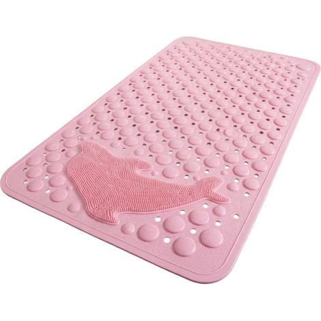 Tappetino da Doccia Antiscivolo Massaggiante Rosa 75x44 cm (1/5)
