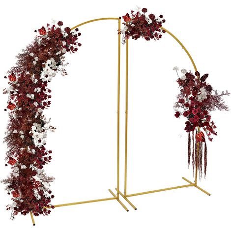 Arco Metallizzato Tela Sfondo Archi Matrimonio Cornice Arco Cerimonia Festa di Compleanno Decorazione Posteriori-Piano Photomaton Supporto Palloncini Fiori Decorazione Centri Tavolo Casa