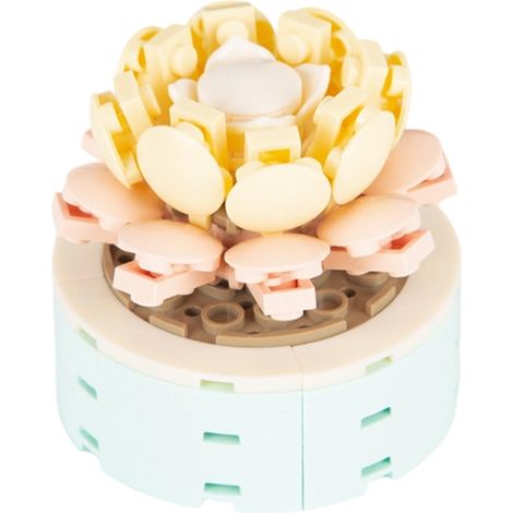 4 fleurs succulentes en pot à monter, jouet éducatif, décoration apaisante pour bureau et maison (1/5)