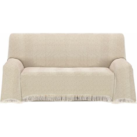 Couvre-lit Multifonction, Toucher Extra Doux, 180 x 260 cm, pour canapé ou lit Beige (1/5)