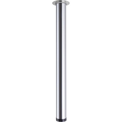 Legs TS001 Tischbein, 710R/60mm, Edelstahl (gebürsteter Stahl) Centrale Brico