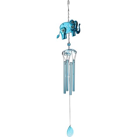 Little Elephant Wind Chimes Painted Handicraft Ornaments Exquisite Gift Balcony PendantLow Nose White Box (1/5)
