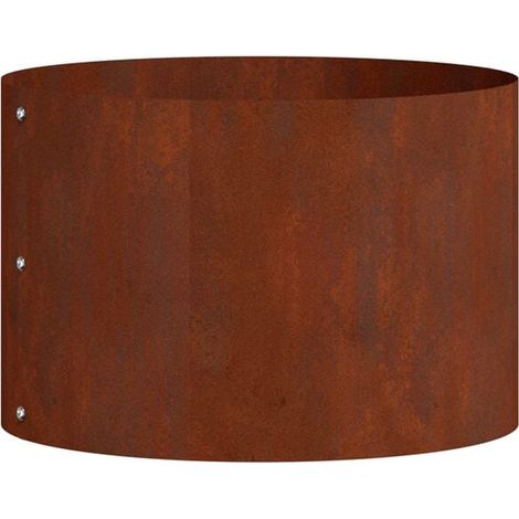 Anneau pour pot de fleurs marron, 30 x 30 x 20 cm, acier vieilli. (1/5)