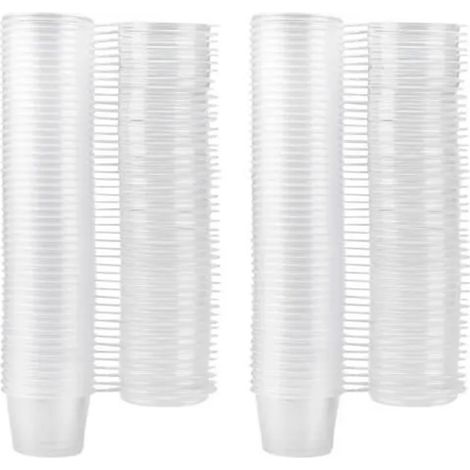 100Pcs Pots à Sauce en Plastique avec Couvercle 25ml Petit pot conservation Boîte à Sauce Transparente Boîtes de Alimentaires