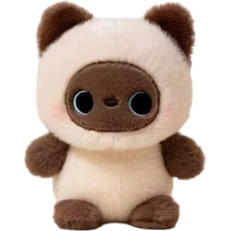 Peluche Chat Siamois - 15 cm - Jouet en Peluche Douce - Décoration Bureau Chambre Étude - 1 Pièce (1/5)