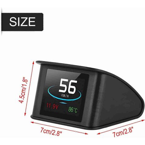 P10 Universelles Auto-HUD Head-Up-Display OBD2 Geschwindigkeitswarnung Drehzahlmesser Kraftstoffverbrauchsprojektor