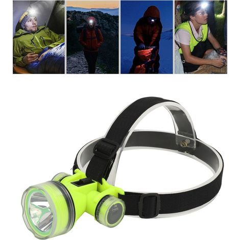 Lampe Frontale LED Rechargeable Lampe Frontale de Plongée pour Course à Pied en Plein Air Camping Pêche,DUBUNS (1/5)