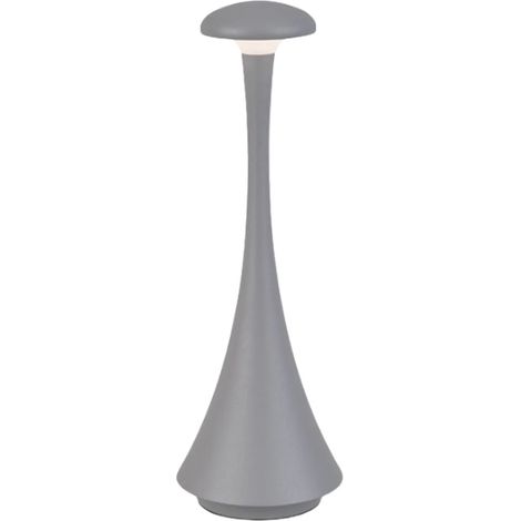 Mushroom Table Lamp, Night Light 3 Color Temperatures, Rechargeable Touch Mood Light, Gray (1/5)