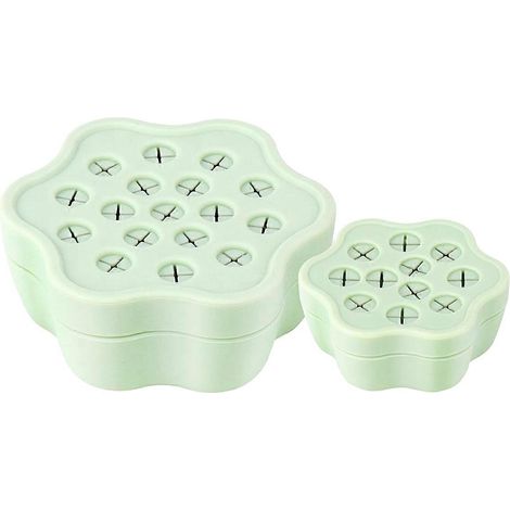 Support de tiges Ikebana en spirale amélioré, lot de 2 en silicone (1/5)