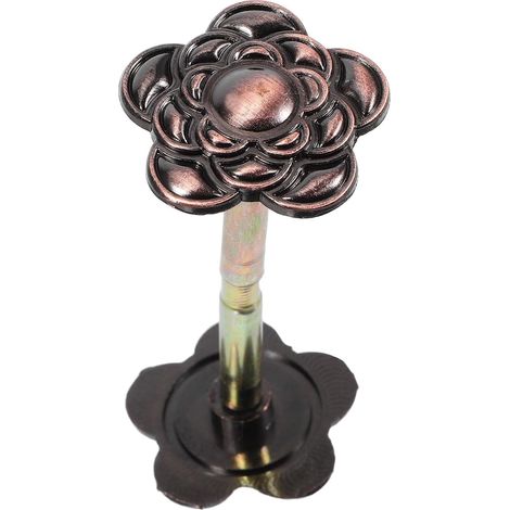 Türlochabdeckung in Blumenform Zinklegierung antik kupferrot