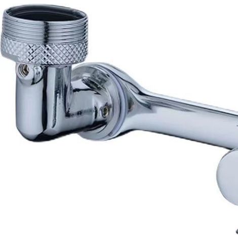 Universeller Roboterarm-Wasserhahn mit drehbarem Wasserauslauf, Strahlregler, Verlängerungsauslauf, Universalanschluss und Spritzschutz-Wipparm (1/5)