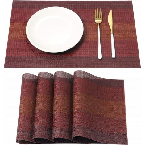 Set de table pliable, antitache, lavable et facile à nettoyer, idéal pour la décoration de table de cuisine intérieure et extérieure. (1/5)