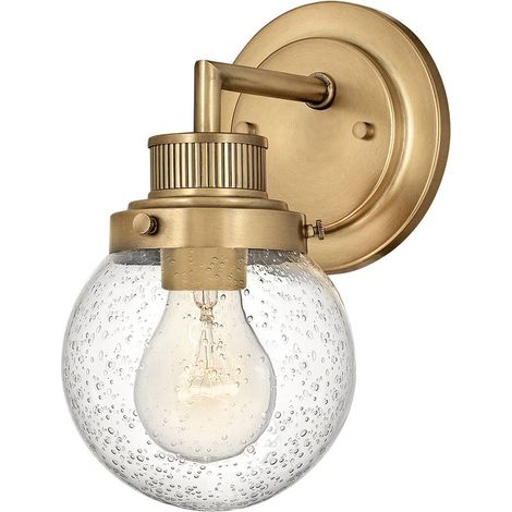 Elstead Hinkley Poppy Lampada da parete per bagno Heritage Ottone, IP44 (1/5)