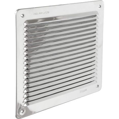 La Ventilazione LAR2323IN Grille de ventilation carree a superposer avec filet anti-insectes, Inox430, dimensions 228 x 228 mm (1/5)
