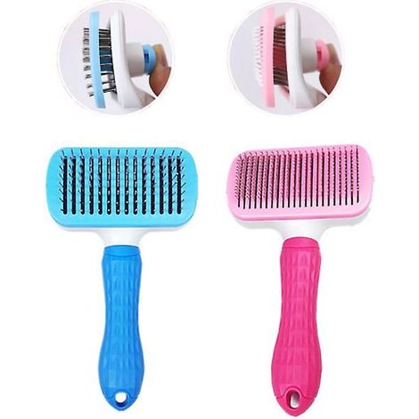 Peigne pour chiens, élimine les poils d'animaux brosse autonettoyante pour chats et chiens, démêle les nœuds.-AquaForge (1/2)