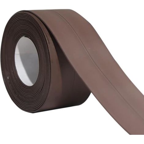 MTTProducts Wanddichtungsband Selbstklebendes PVC-Dichtmittel Wasserdicht und schimmelresistent Braun 38 mm x 3 2 m Für Bad und Küche Einfache 3,2