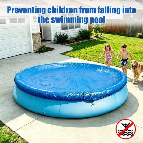 Bache piscine ronde 183cm 1 pièce – Couverture imperméable anti-poussière – Protection été hiver (1/4)