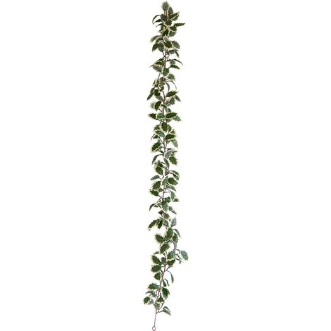 Guirlande De Noël Artificielle - Feuilles De Houx Simulées - 170 Cm - Décoration Pour Cheminée, Manteau, Mariage, Fête - 1 Pièce (1/5)