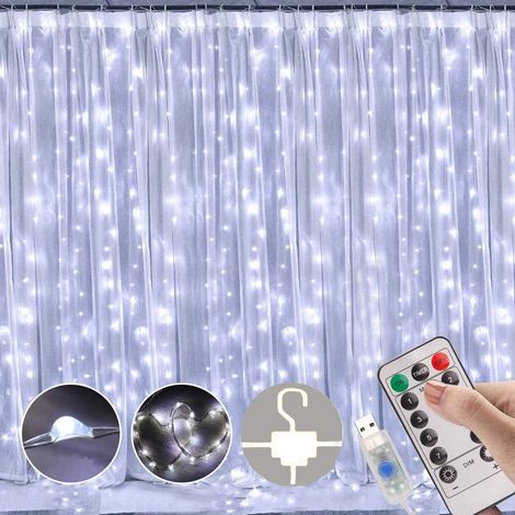 Lichterkette mit 300 LEDs, 8 Leuchtmodi, USB-Betrieb (1/5)