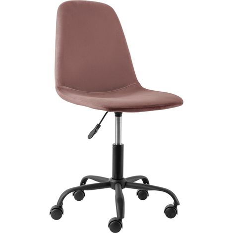 Milano-Chaise de bureau en velours rose (1/5)