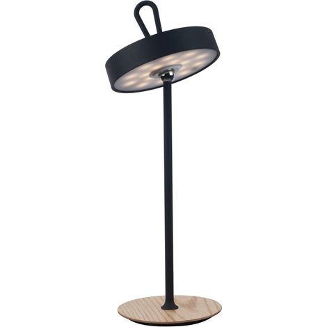 Lampe de Table LED Sans Fil Magnétique Rechargeable Extérieur et Intérieur Métal Noir 36 cm - PANGIVO (1/5)