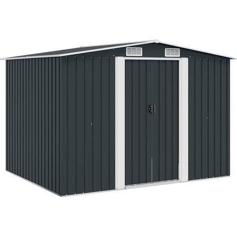 Abri de jardin Cabane de jardin - Anthracite Acier 257x205x178 cm BV740258 - BonneVie (1/5)