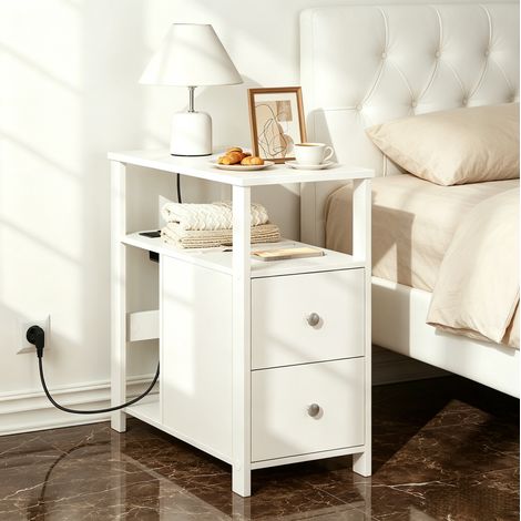 mesa centro con enchufes y USB con 2 cajones OKMYHOME (1/5)