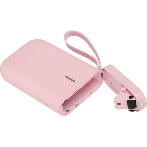 Petite imprimante d'étiquettes portable Bluetooth thermique rose (1/5)