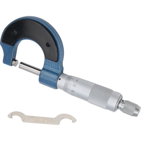Micromètre extérieur 0-25mm, acier au carbone, verrouillage spiral, instrument de mesure de précision (1/5)