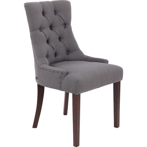 Chaise de salle à manger Aberdeen tissu Gris foncé Antique (1/5)