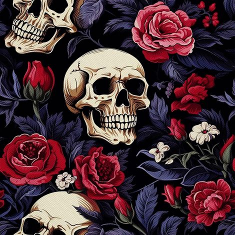 Tela decorativa para exteriores Oxford - Motivo de calavera I DX4361 (1/5)