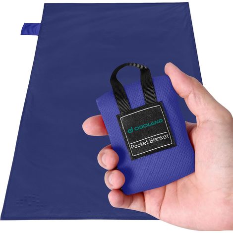 Tapis de Plage, Couverture de Plage en Nano, Imperméable Leséclaboussures, Tapis de Pique-Nique Anti Sable,70 110cm, Portable Léger pour Camping, Picnic, Voyage ect (Bleu Foncé) (1/5)