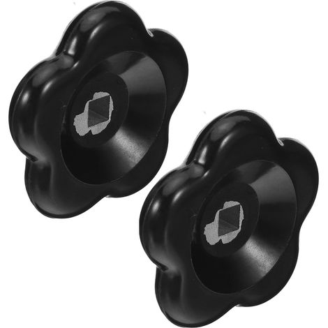 Volant en Forme D'aile de Valve Extérieur 60mm, Lot de 2, Bakélite Trou Carré 7x7mm, Noir, pour Embout Extérieur et Tige de Vanne, Prise Confortable (1/5)