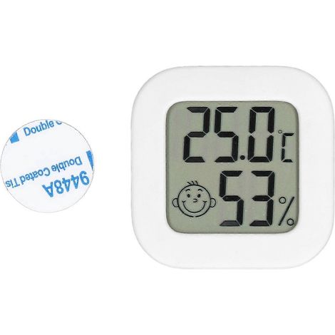 Thermometer, Hygrometer, Temperaturanzeige mit LCD-Digitalanzeige und eingebauter Batterie