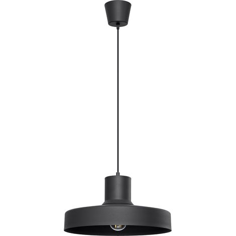 Lámpara colgante Bilo negro acero 1xE27 35cm Sollux (1/2)