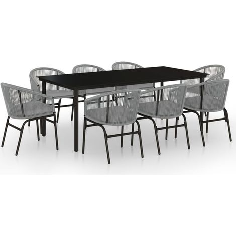Maison Exclusive - Set Mobili da Pranzo da Giardino 9 pz Antracite