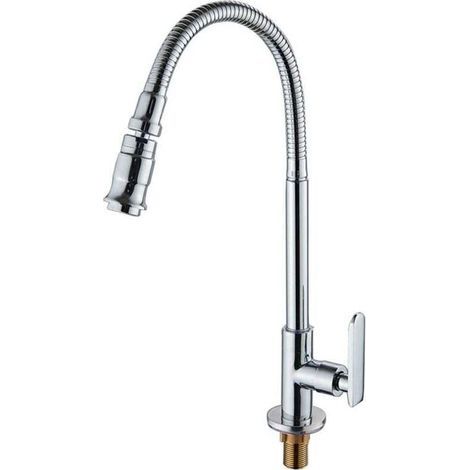 360 Grad drehbarer Küchenspülen-Wasserhahn für Bad, Garten, Außenbereich, Kaltwasser-Waschbecken