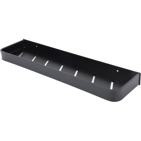 50 cm große, wandmontierte Duschablage aus Aluminium mit Haken, großes Fassungsvermögen, vielseitiger Organizer für Bad und WC (1/5)