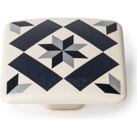 Pomo para Mueble  Estilo Decorativo  Fabricado en Zamak  Acabado en Negro  Medidas 393926 mm  Sistema de Fijación Atornillado  Incluye Tornillos M4  4 Unidades -