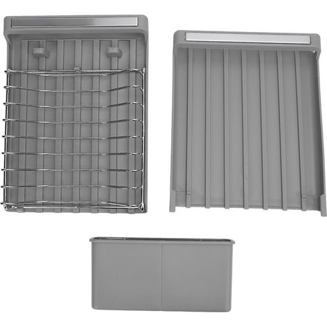 Adjustable Dish Rack Kitchen Counter Stretchable Fork Chopsticks Utensils Sink Storage Rack Drying Supplies (1/5)