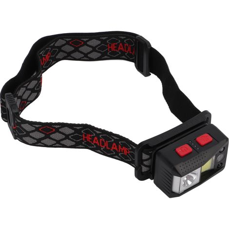 Lampe frontale XPG+COB à détecteur de mouvement, rechargeable par USB, idéale pour la course à pied et l'alpinisme en extérieur. (1/5)