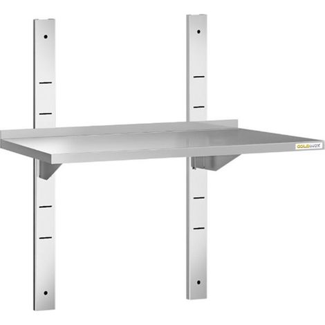 Etagère murale en inox 800 x 300 mm PREMIUM - GOLDINOX (1/4)