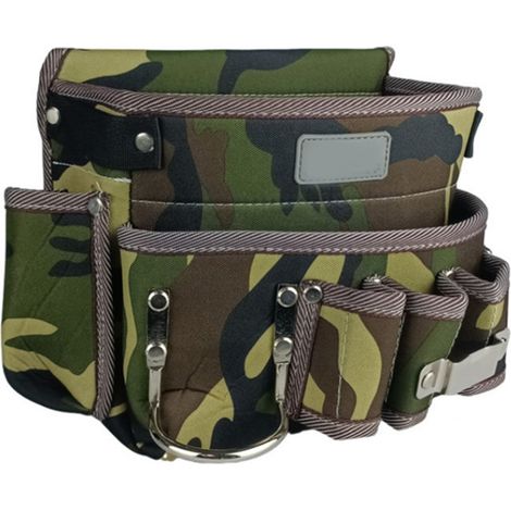 Kit de pose papier peint camouflage pour bricolage, sac ceinture multifonction en toile Oxford, réparation murale, outillage électricien, poche à outils carpentry, modèle Asie du Sud-Est (1/5)