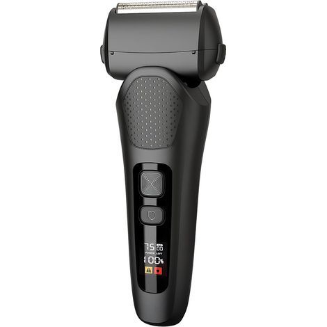Rasoir électrique en aluminium rechargeable, 3 lames, étanche IPX7, entièrement lavable, chargement USB, idéal pour les hommes chauves, rasage confortable et lisse (1/5)