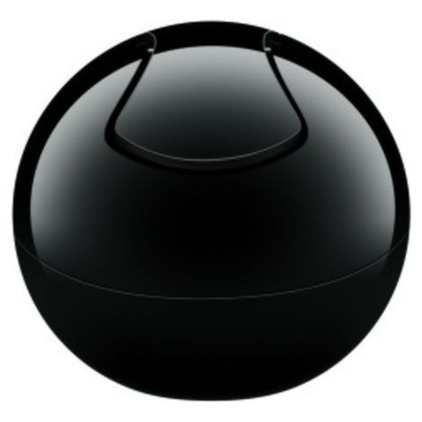 Spirella Bowl Pattumiera a dondolo, Capacità 1L , Plain Black (1/3)